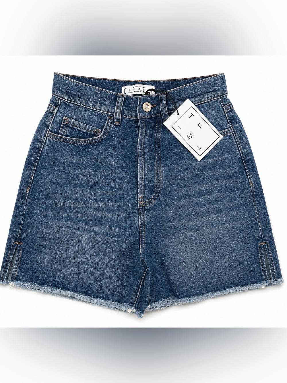 Rare! In The Mood For Love Rachel Who Shorts Denim High Waist, indigo, Sm